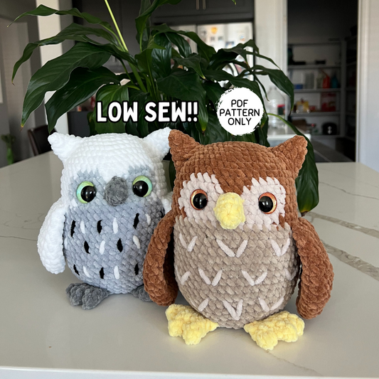 Crochet Owl Pattern (Low Sew)