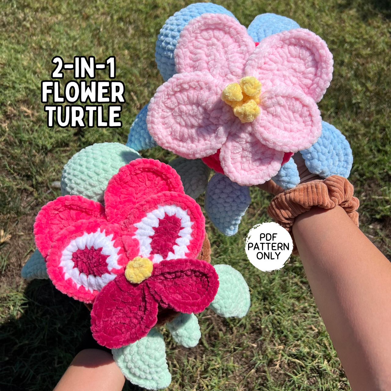 2-in-1 Flower Turtle Crochet Pattern