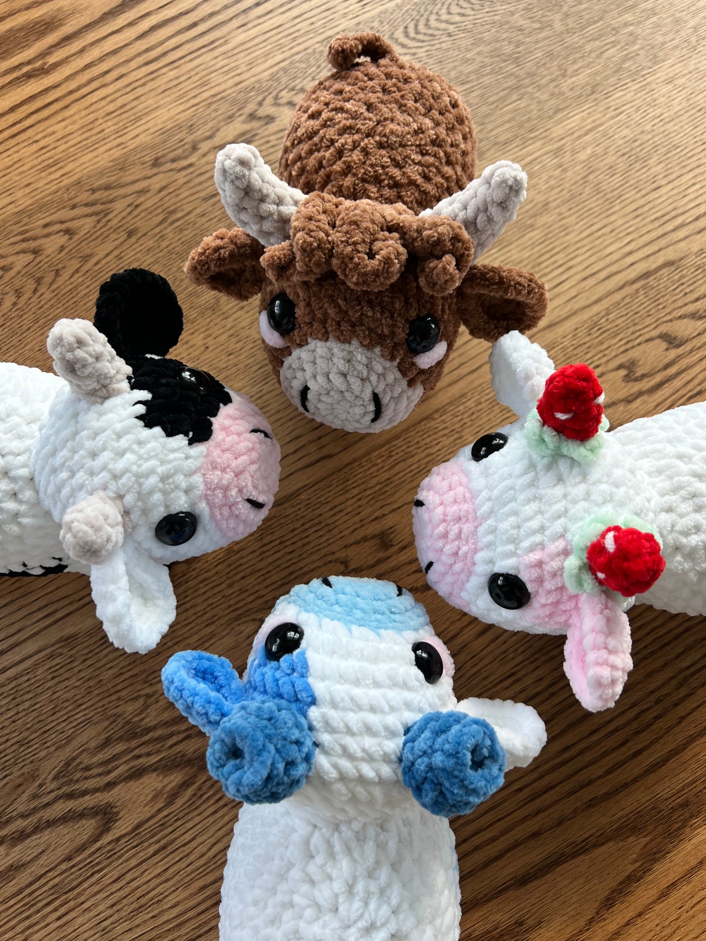 4-in-1 Mini Standing Cow Crochet Pattern