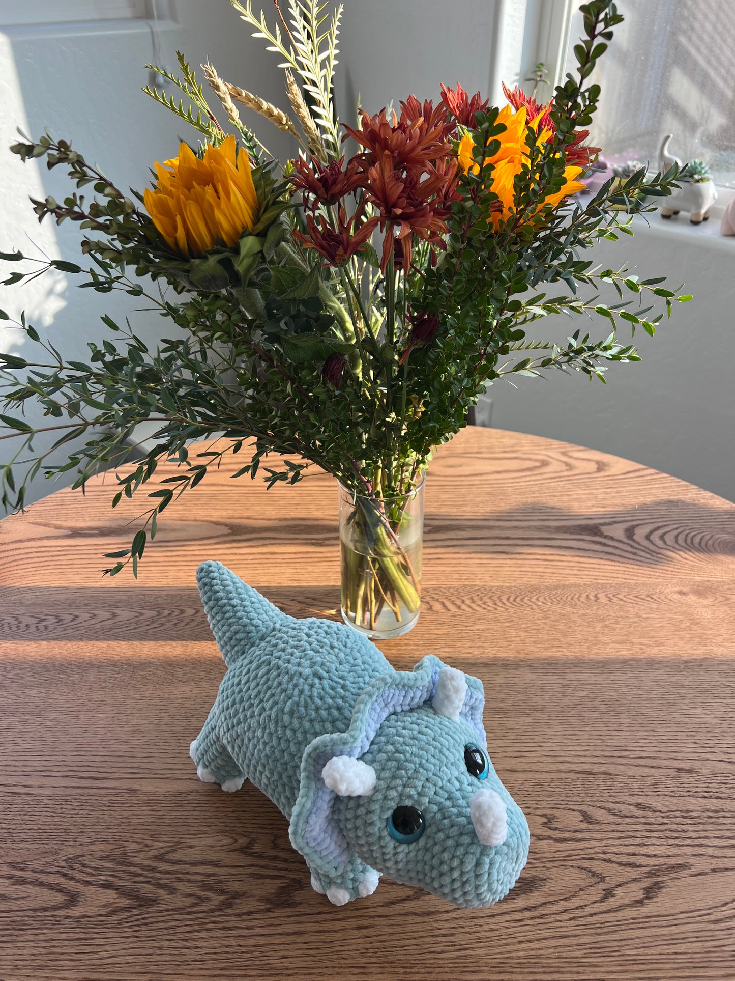 Large Blue/Green Triceratops Dinosaur Plushie